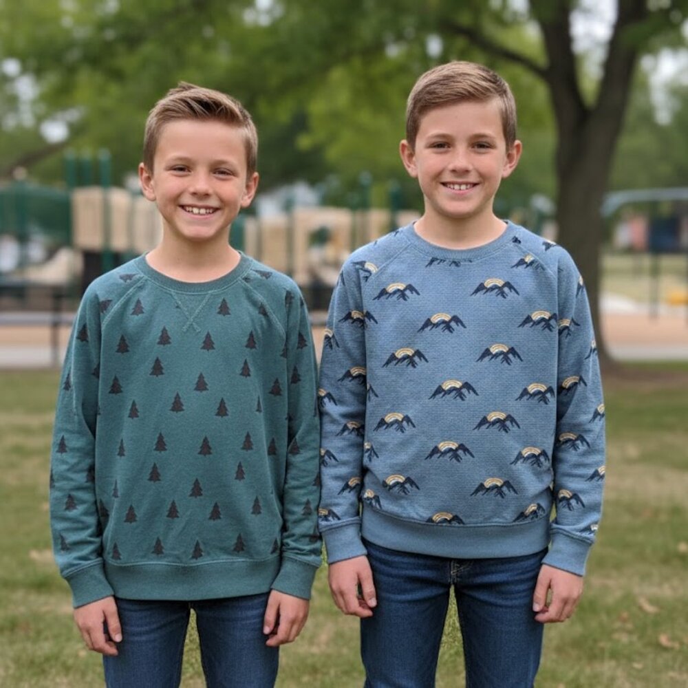 Hanna Andersson Boys Tree and Mountain Prints Shirt Bundle, Size 12